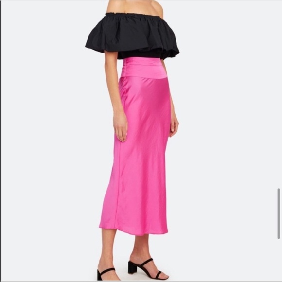 Free People Silk Midi Skirt - Picture 1 of 4